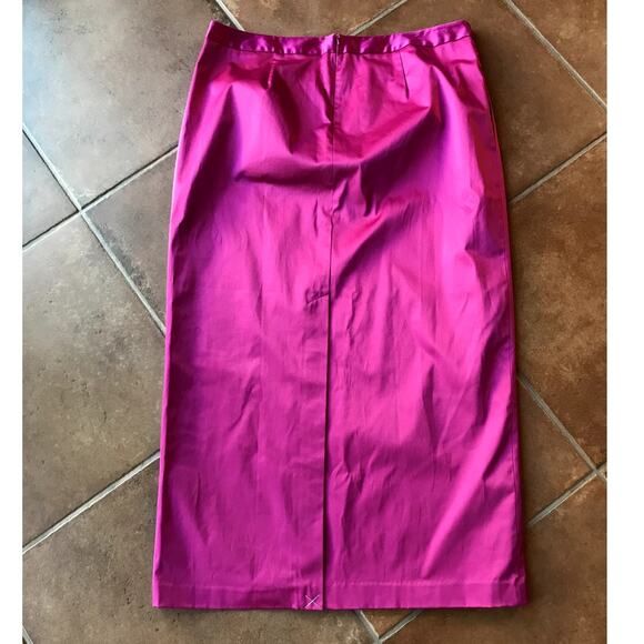 Talbots Fuschia Raspberry Satin Sheen Maxi Skirt size 20 NWT - Read Description - Picture 2 of 11